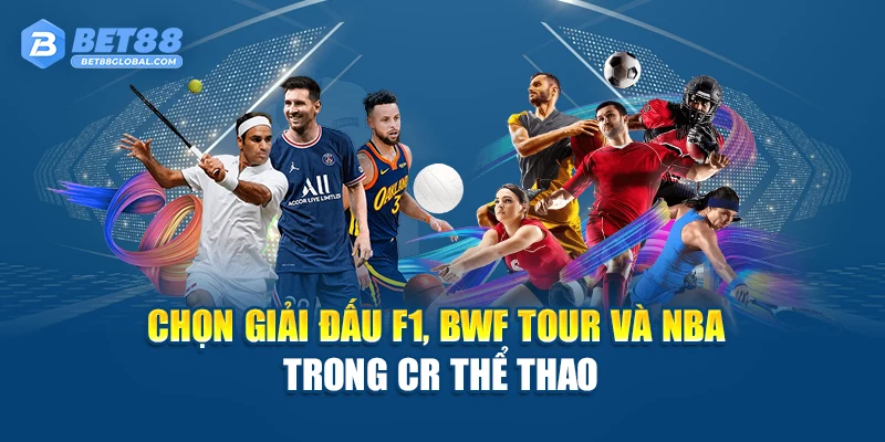 Chọn giải đấu F1, BWF Tour và NBA trong CR Thể Thao