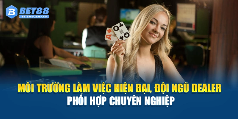 Môi trường làm việc hiện đại, đội ngũ dealer phối hợp chuyên nghiệp