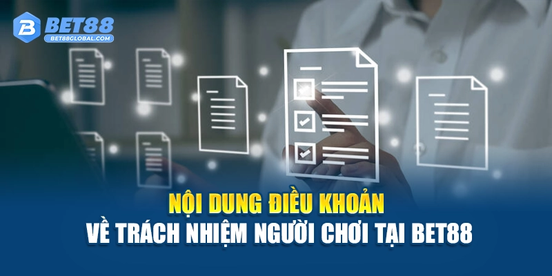 Nội dung điều khoản về trách nhiệm người chơi tại BET88
